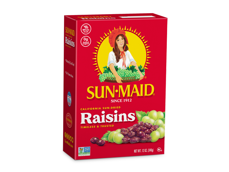 stock image of a box of sunmaid raisins
