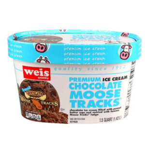 Weis Premium Chocolate Moose Tracks Ice Cream